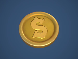 Stylized Coin 3D Model