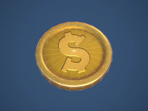 Stylized Coin 3D Model