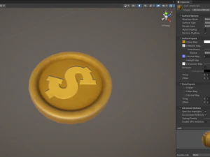 Stylized Coin 3D Model