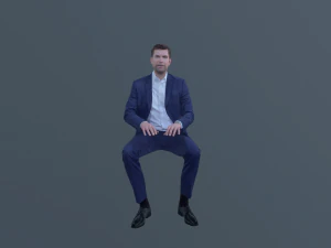 sitting man scan 3D Model