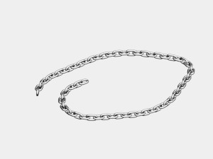 stanchion and stainless steel chain 3Dモデル