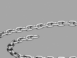 stanchion and stainless steel chain 3D मॉडल