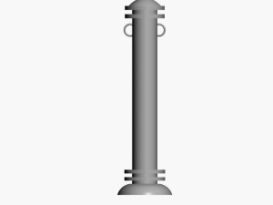 stanchion and stainless steel chain 3D मॉडल