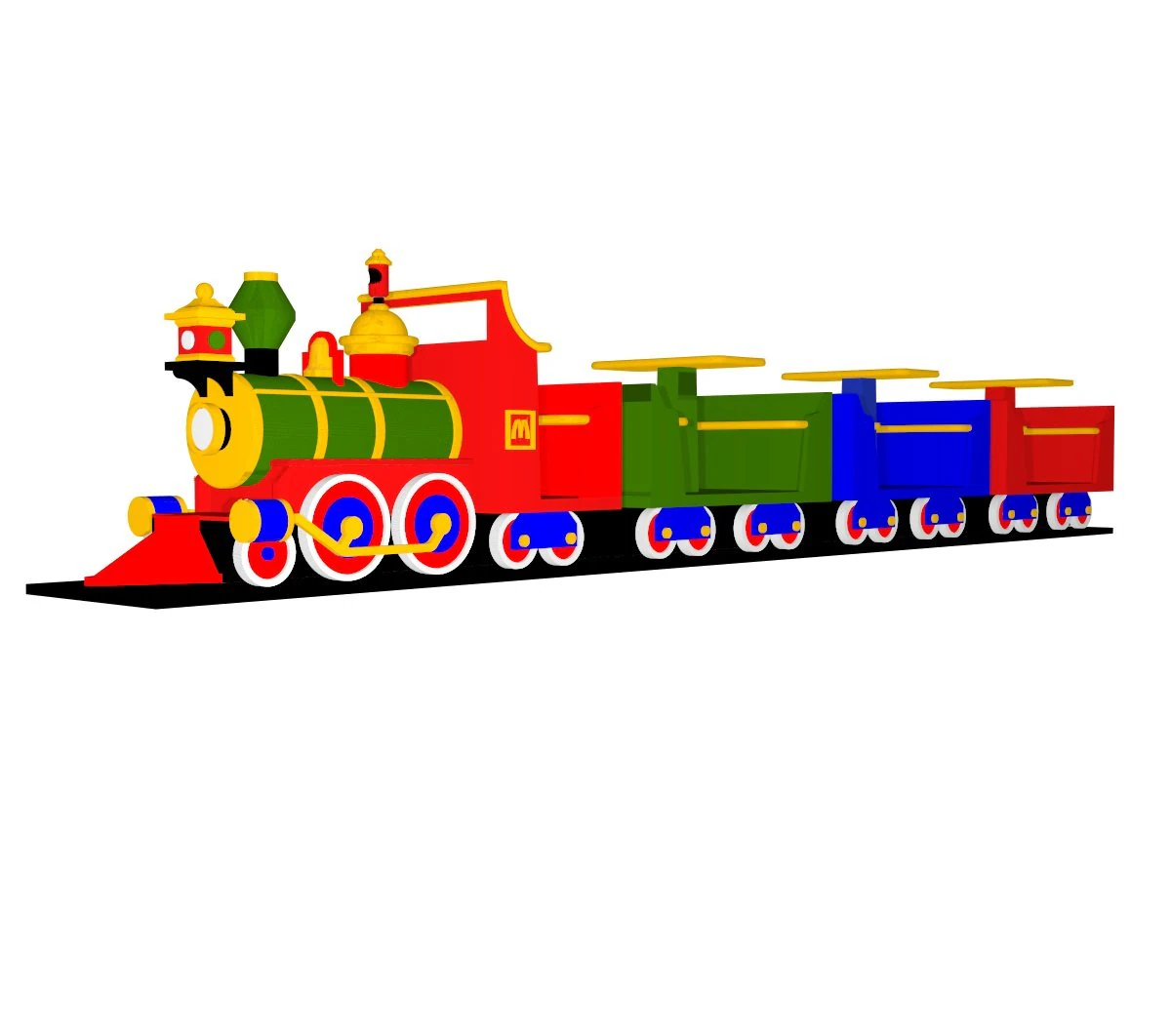 toys train 3D Model .c4d .max .obj .3ds .fbx .stl .blend 