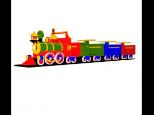 игрушечный поезд 3D Модель