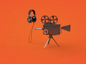 camera and headphone 3D मॉडल
