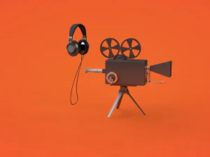 카메라와 헤드폰 3D 모델