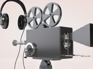 camera and headphone 3D मॉडल