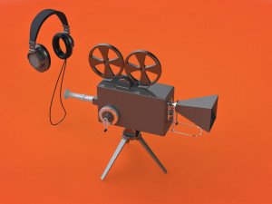 camera and headphone 3D मॉडल