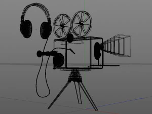 camera and headphone 3D Model