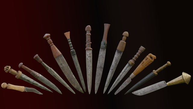 daggers Modello 3D .c4d .max .obj .3ds .fbx .stl .blend 