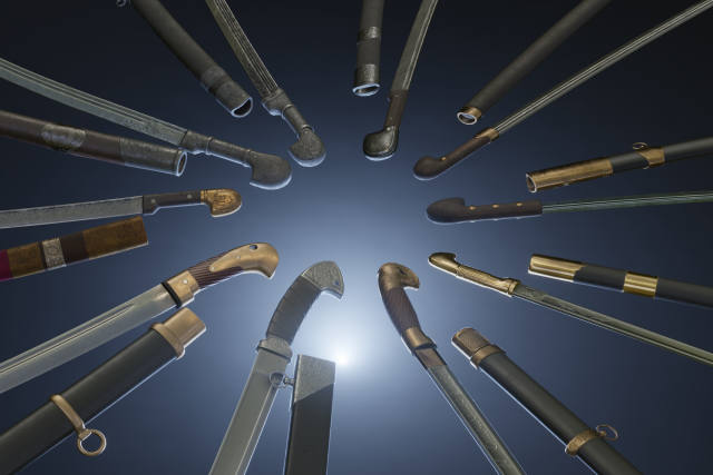 cossack blades Modèle 3D .c4d .max .obj .3ds .fbx .stl .blend 