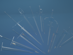 medieval swords Model 3D