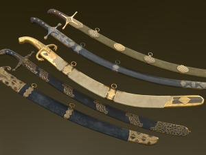 turkish sabers 3D Model