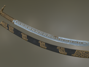 turkish sabers Modello 3D