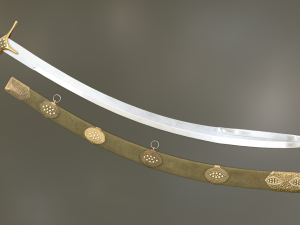 turkish sabers Modello 3D