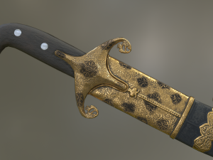 turkish sabers Modello 3D