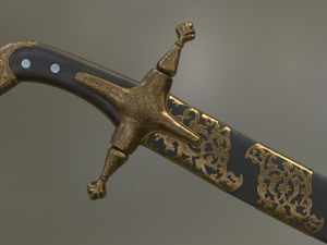 turkish sabers Modello 3D