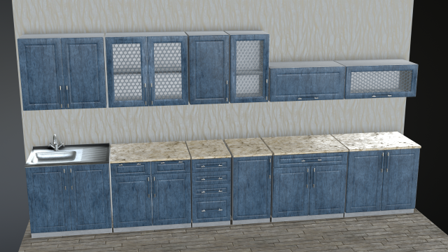 kitchen furniture Modèle 3D .c4d .max .obj .3ds .fbx .stl .blend 