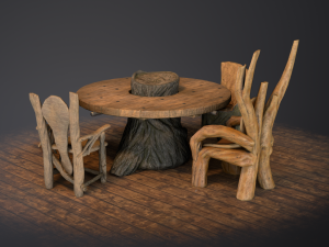 fantasy furniture set 01 Modelo 3D