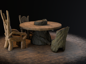 fantasy furniture set 01 Modelo 3D
