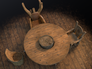fantasy furniture set 01 Modelo 3D