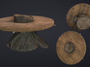 fantasy furniture set 01 Modelo 3D