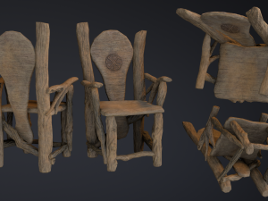 fantasy furniture set 01 Modelo 3D