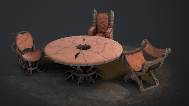 fantasy furniture set02 Modello 3D .c4d .max .obj .3ds .fbx .stl .blend 