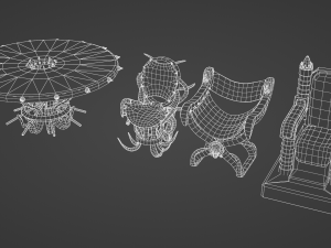 fantasy furniture set02 Modello 3D