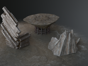 fantasy furniture set 03 Modelo 3D