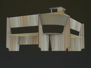 dining area corner sofa01 3D Model