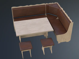 yemek alanı köşe kanepe02 3D Model