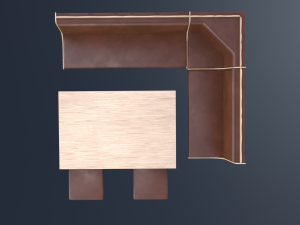 dining area corner sofa02 Modèle 3D