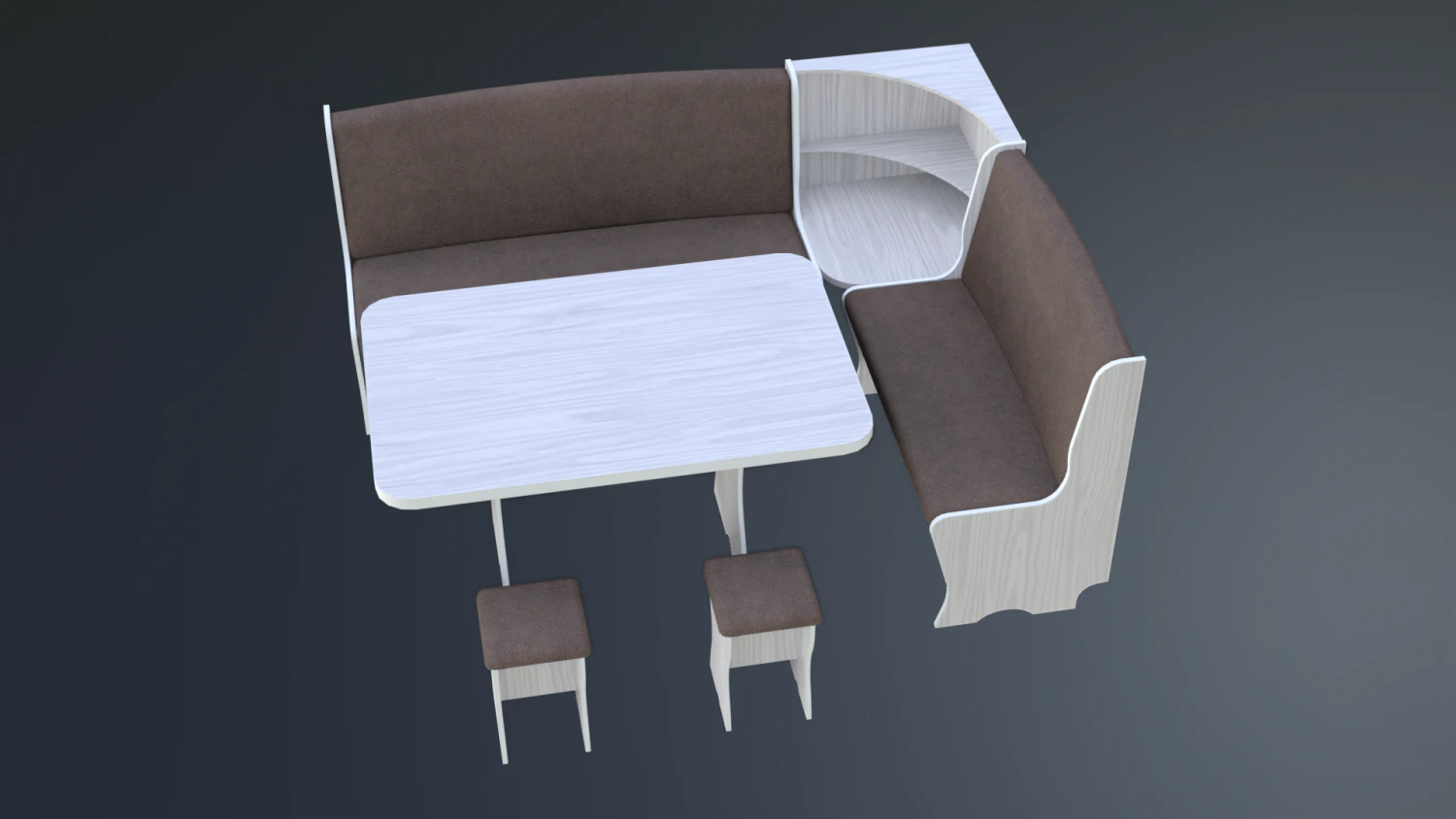 dining area corner sofa03 3D Model .c4d .max .obj .3ds .fbx .stl .blend 