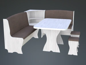 dining area corner sofa03 3D Model