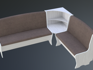 dining area corner sofa03 Model 3D