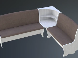 dining area corner sofa03 3D Model