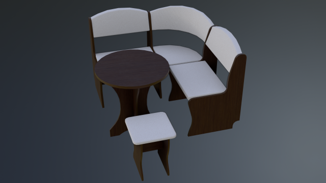 dining area corner sofa04 3D मॉडल .c4d .max .obj .3ds .fbx .stl .blend