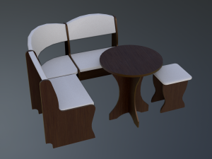 dining area corner sofa04 3D मॉडल