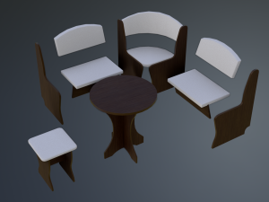 dining area corner sofa04 3D मॉडल