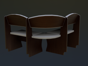 dining area corner sofa04 3D मॉडल