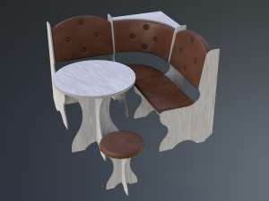 dining area corner sofa05 3D Model
