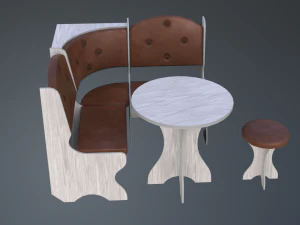 dining area corner sofa05 3D Model