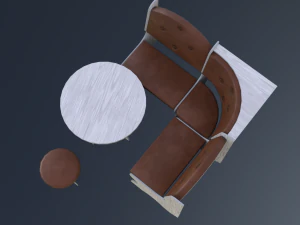 dining area corner sofa05 3D Model