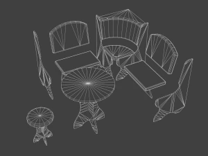 dining area corner sofa05 3D Model