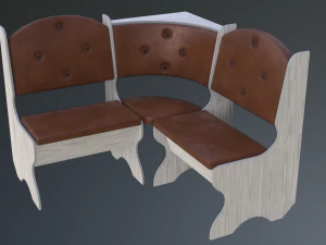 dining area corner sofa05 3D Model