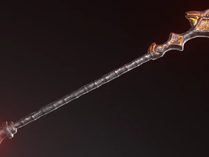 fantasy staffs pack01 3D Model