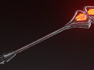 fantasy staffs pack01 3D Model
