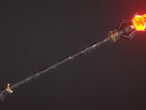 fantasy staffs pack01 3D Model